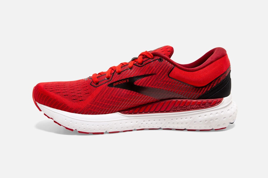 Brooks Running Shoes - Transcend 7 Road Mens - Red/Black - DJQ-631907